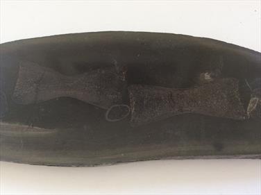 Ichthyosaurus  Polished Display Bone pair of Specimens Whitby UK 27cm x 7.5cm 627gms & 24cm x 7.5cm 667gms approx