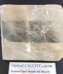 Iceland Spar Optical Calcite rhomb XL Brazil 10.7cm x 6cm 1.286kg Stone Treasures Fossils4sale